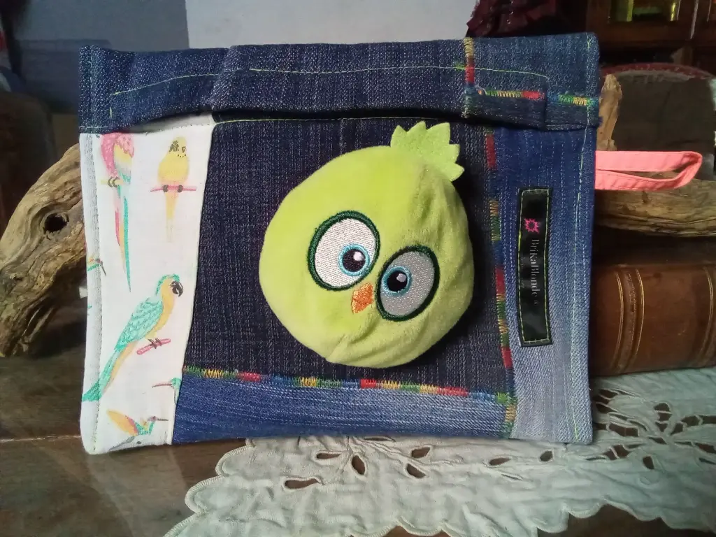 Trousse originale upcycling peluche angry birds harajuku upcyclin